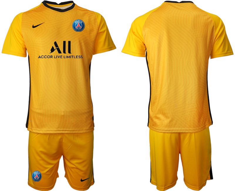 Men 2020-2021 club Paris St German yellow goalkeeper Soccer Jerseys